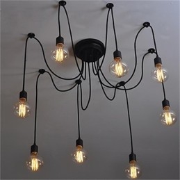 Lampadario retrò stile country americano a 8 luci