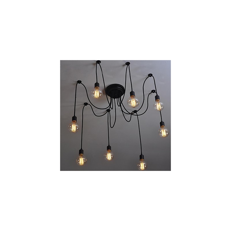 Lampadario retrò stile country americano a 8 luci