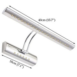 Applique da bagno LED integrato galvanizzata moderna contemporanea 40x15x5 cm