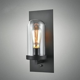 Applique da parete Edison in vetro e metallo, 1 testa, stile moderno minimalista