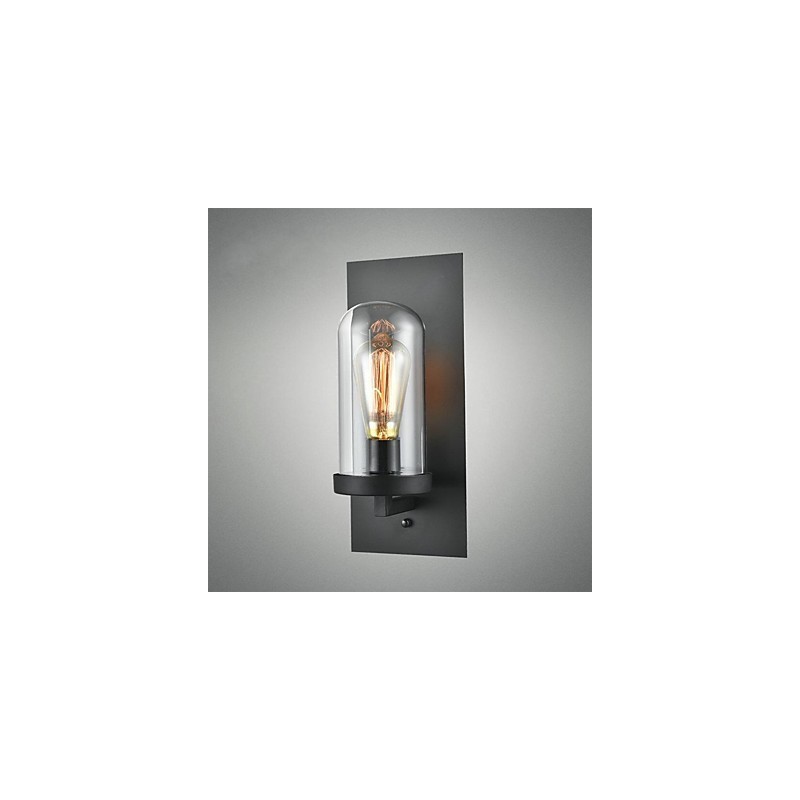 Applique da parete Edison in vetro e metallo, 1 testa, stile moderno minimalista