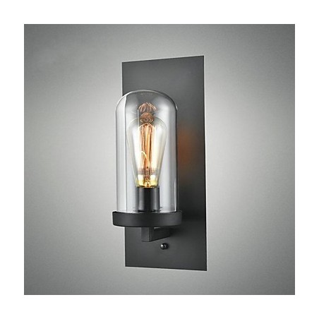Applique da parete Edison in vetro e metallo, 1 testa, stile moderno minimalista
