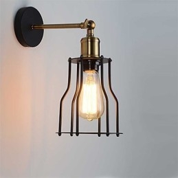 Applique da parete vintage industriale Edison in metallo