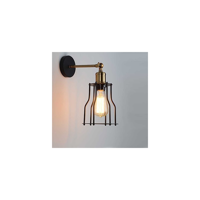 Applique da parete vintage industriale Edison in metallo