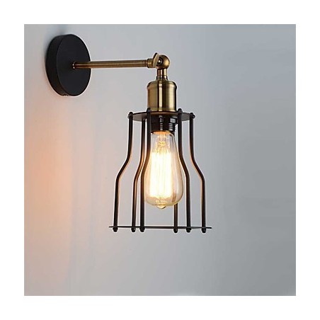 Applique da parete vintage industriale Edison in metallo