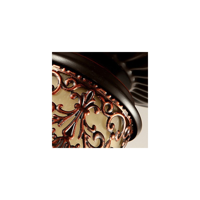 Plafoniera a filo vintage country island in metallo nero