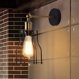 Applique da parete vintage industriale Edison in metallo