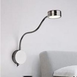 Applique da parete moderna cromata con LED integrato 3 W
