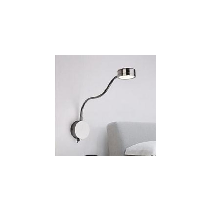 Applique da parete moderna cromata con LED integrato 3 W