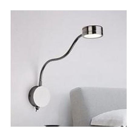 Applique da parete moderna cromata con LED integrato 3 W