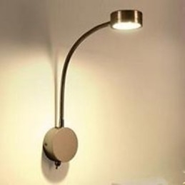 Applique da parete moderna cromata con LED integrato 3 W