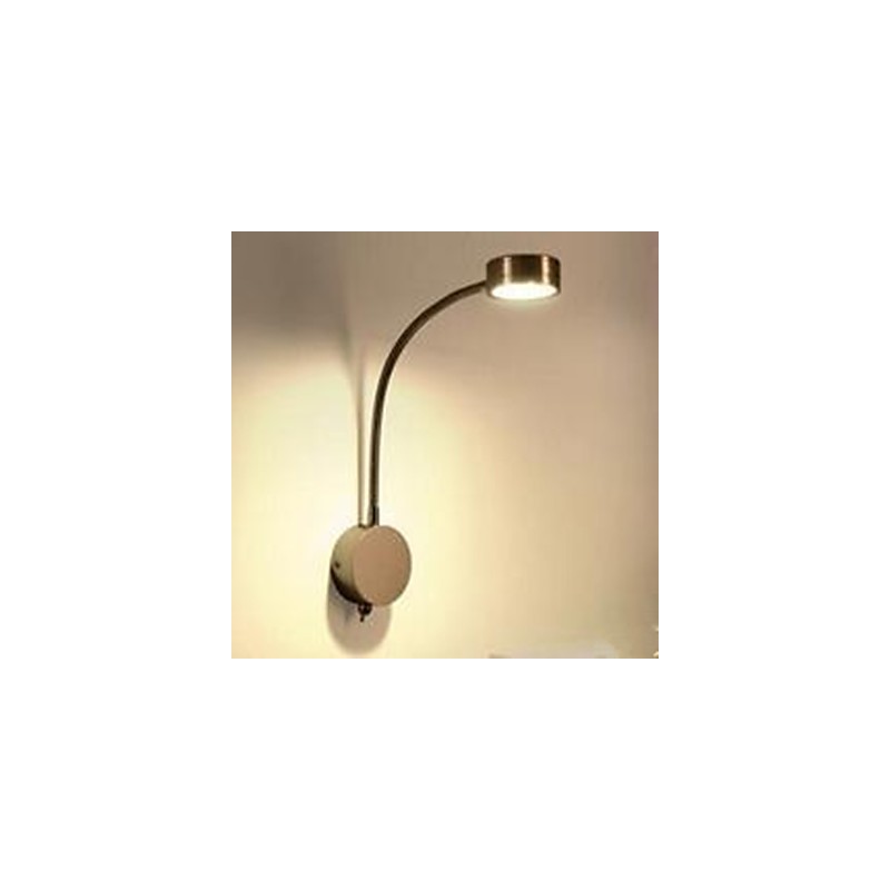 Applique da parete moderna cromata con LED integrato 3 W