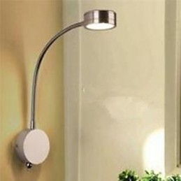 Applique da parete moderna cromata con LED integrato 3 W