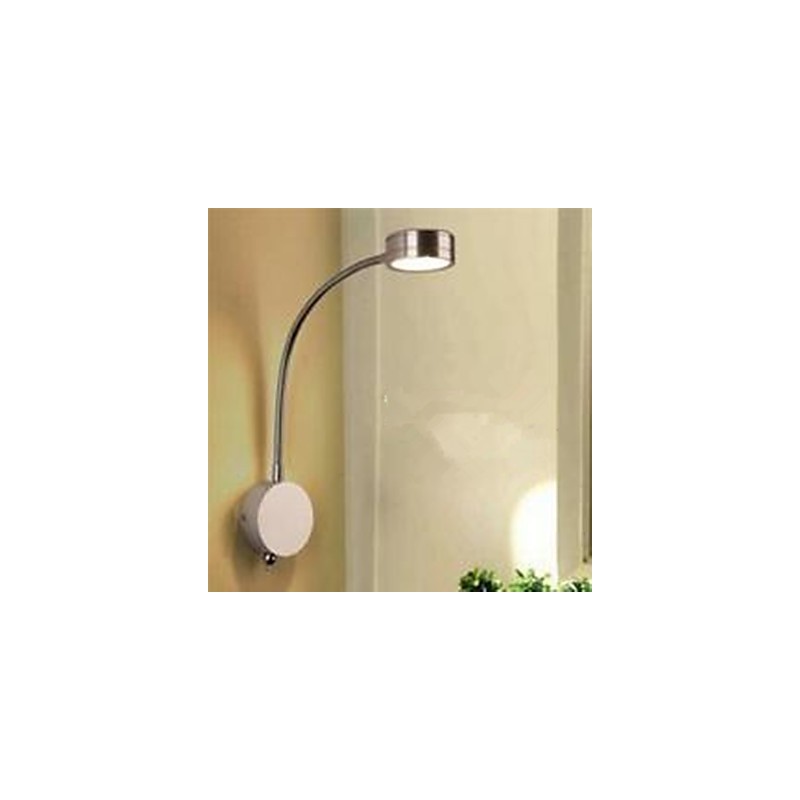 Applique da parete moderna cromata con LED integrato 3 W