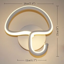Applique da parete moderna minimalista in alluminio, LED integrato, 13 W, circolare