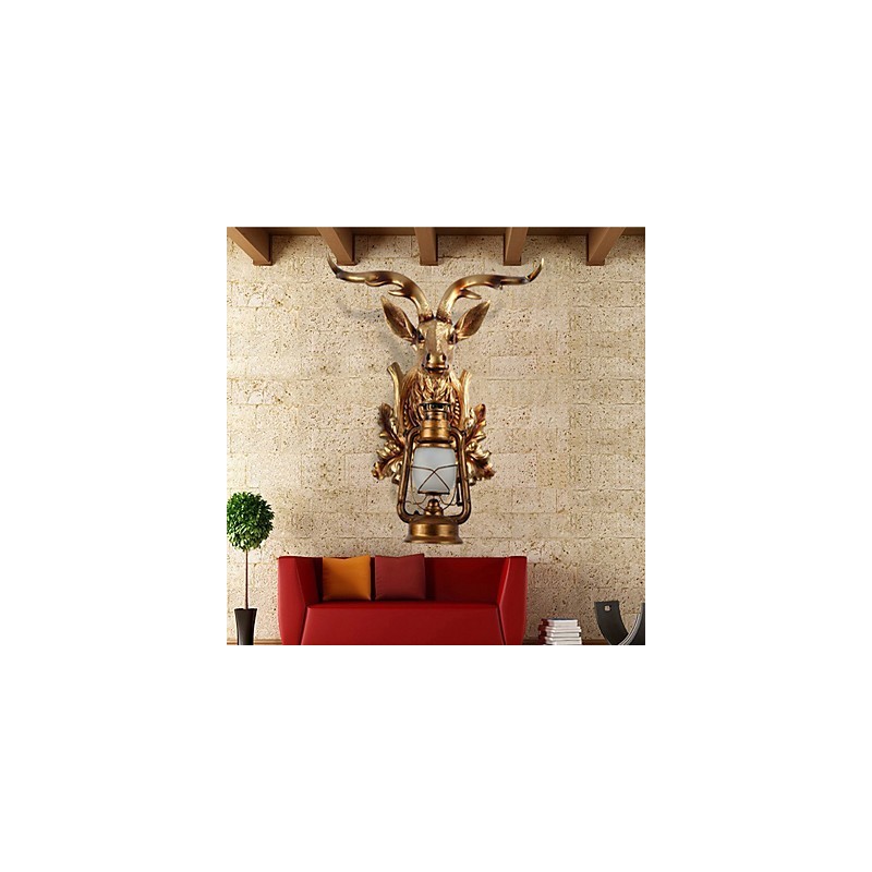 Applique da parete mini pitturata stile rustico/lodge, tradizionale/classico e moderno/contemporaneo