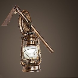 Applique da parete rustica/lodge mini uplight dipinta, multicolore, 40 cm
