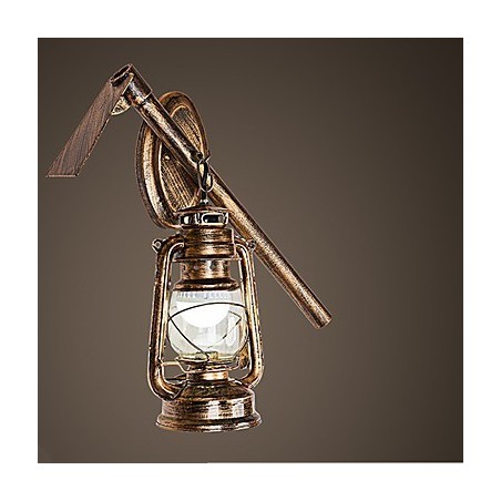 Applique da parete rustica/lodge mini uplight dipinta, multicolore, 40 cm