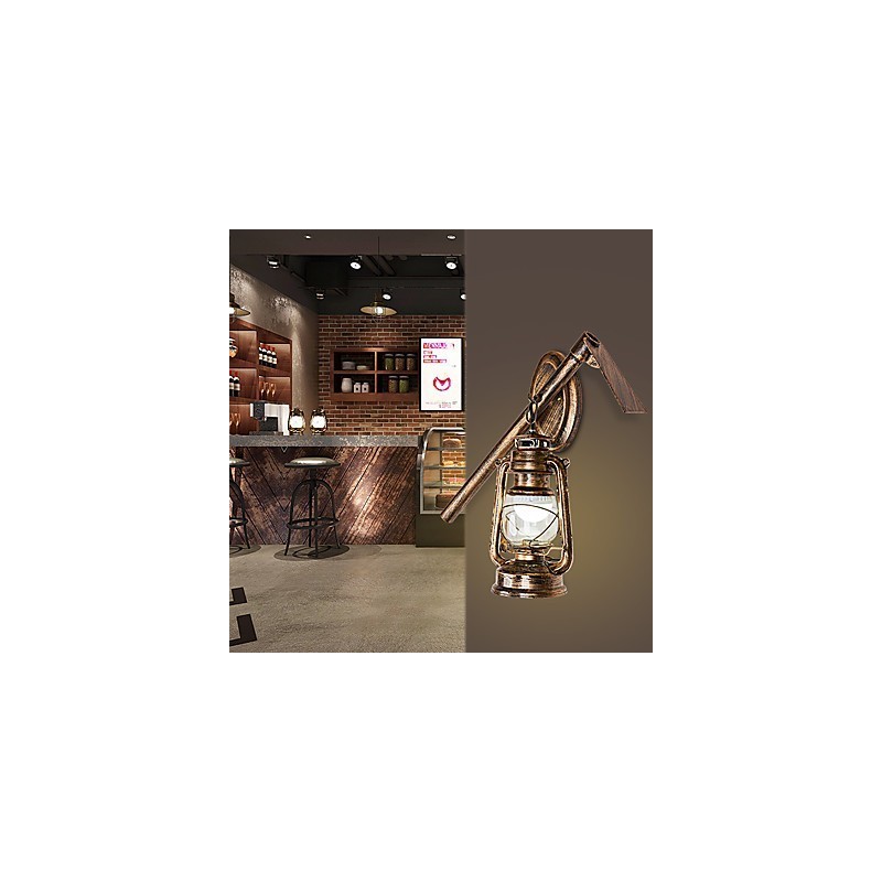 Applique da parete rustica/lodge mini uplight dipinta, multicolore, 40 cm