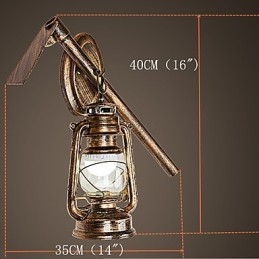 Applique da parete rustica/lodge mini uplight dipinta, multicolore, 40 cm
