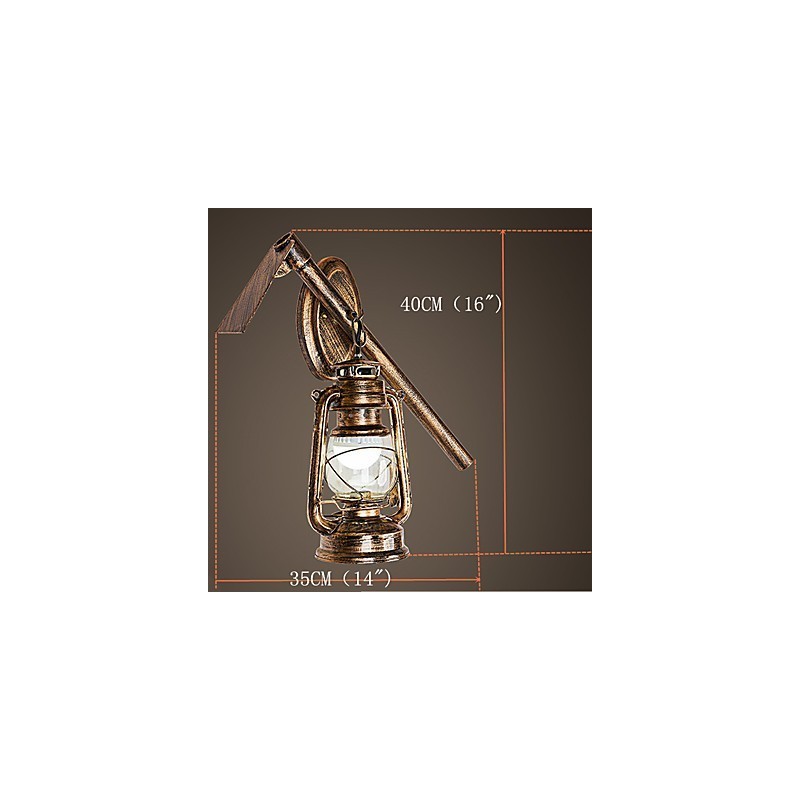 Applique da parete rustica/lodge mini uplight dipinta, multicolore, 40 cm