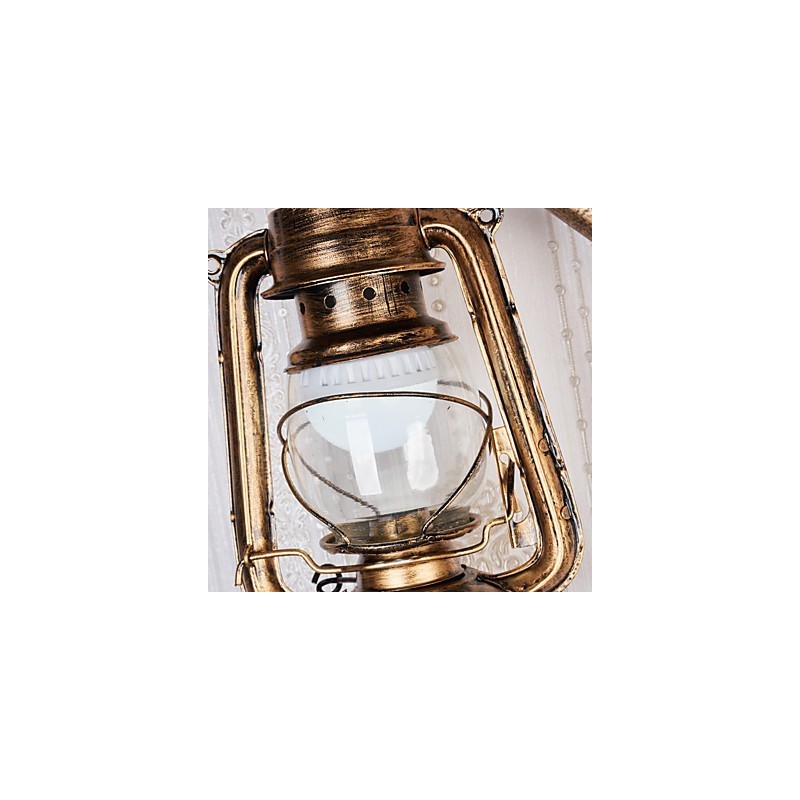 Applique da parete rustica/lodge mini uplight dipinta, multicolore, 40 cm