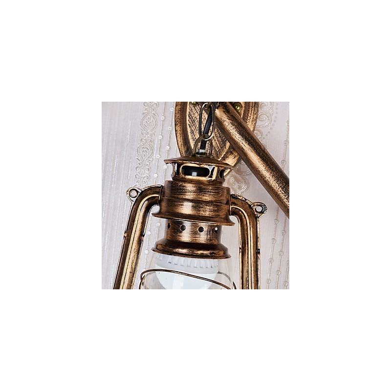 Applique da parete rustica/lodge mini uplight dipinta, multicolore, 40 cm
