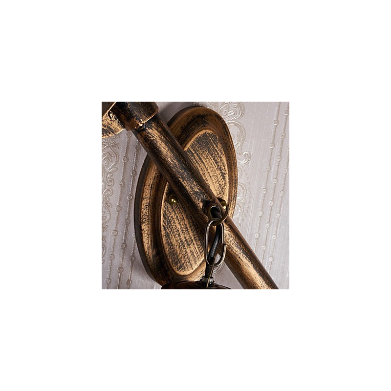 Applique da parete rustica/lodge mini uplight dipinta, multicolore, 40 cm