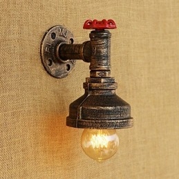 Applique da parete country retrò con finitura verniciata e luce ambientale