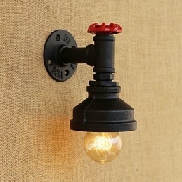 Applique da parete country retrò con finitura verniciata e luce ambientale