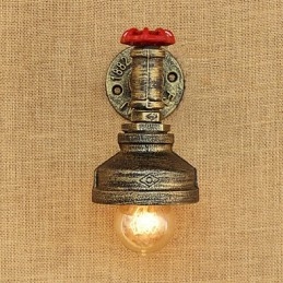 Applique da parete country retrò con finitura verniciata e luce ambientale