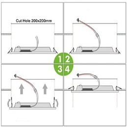 Plafoniera a filo moderna contemporanea LED integrato 18 W bianco o bianco caldo