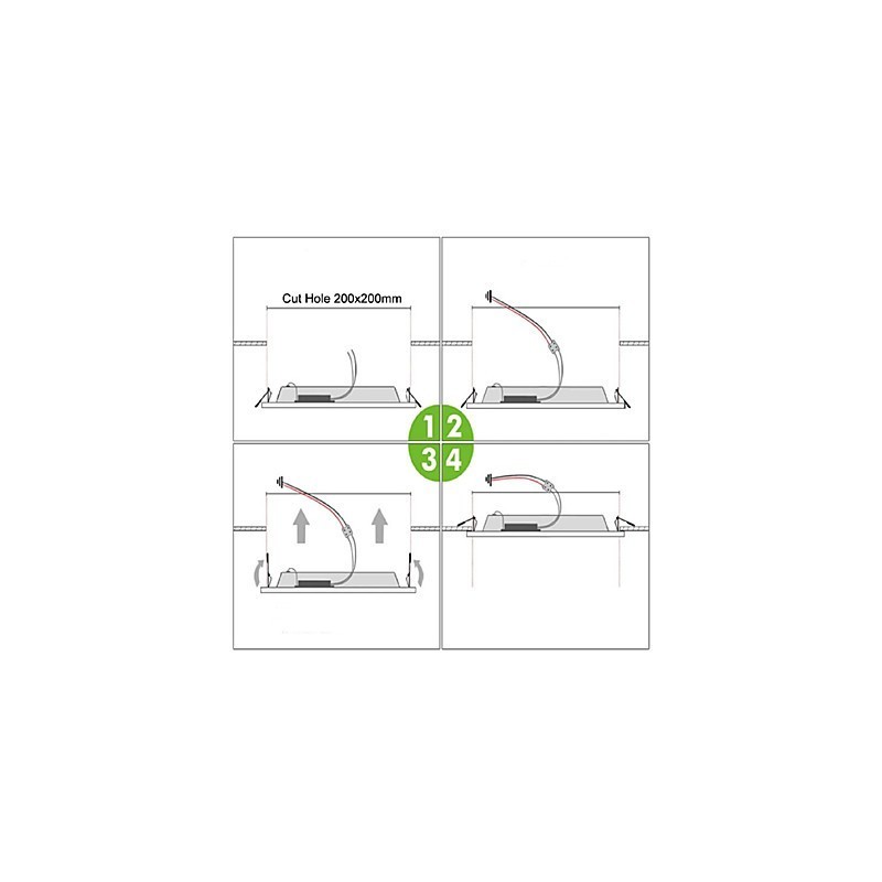 Plafoniera a filo moderna contemporanea LED integrato 18 W bianco o bianco caldo