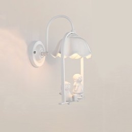 Applique da parete moderna contemporanea con protezione degli occhi, luce ambientale, finitura pitturata, E27