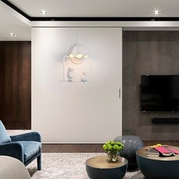 Applique da parete moderna contemporanea con protezione degli occhi, luce ambientale, finitura pitturata, E27