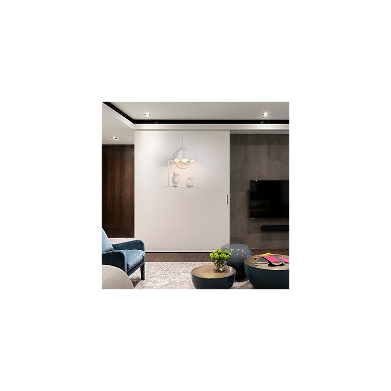 Applique da parete moderna contemporanea con protezione degli occhi, luce ambientale, finitura pitturata, E27