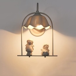 Applique da parete moderna contemporanea con protezione degli occhi, luce ambientale, finitura pitturata, E27