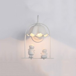 Applique da parete moderna contemporanea con protezione degli occhi, luce ambientale, finitura pitturata, E27