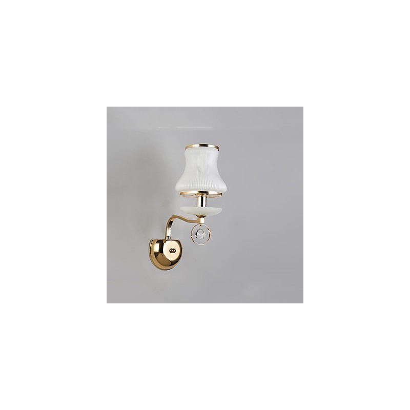Applique da parete moderna e contemporanea elettroplaccata in cristallo luce ambientale