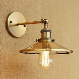 Applique da parete mini rustica country retrò elettrolitica con luce ambientale
