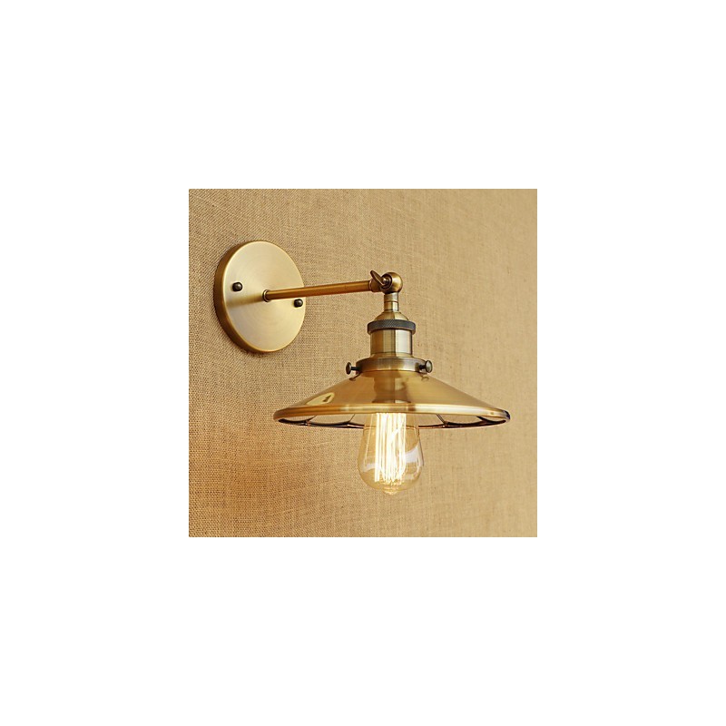 Applique da parete mini rustica country retrò elettrolitica con luce ambientale