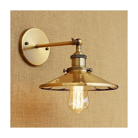 Applique da parete mini rustica country retrò elettrolitica con luce ambientale