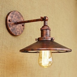 Applique da parete mini rustica country retrò elettrolitica con luce ambientale