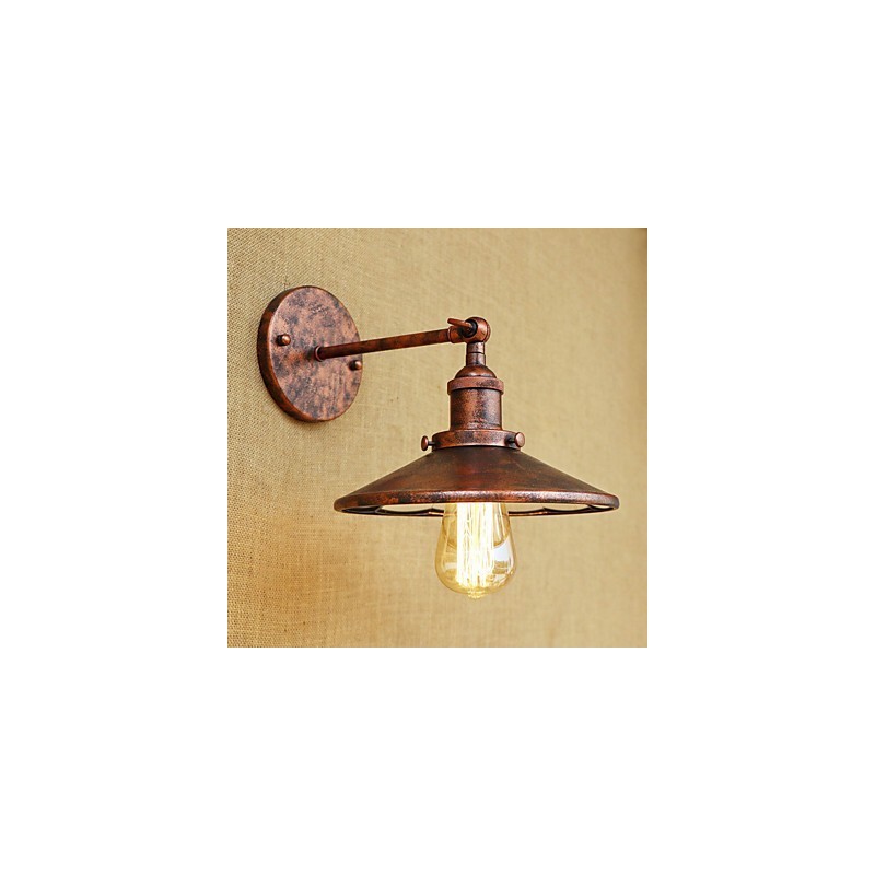 Applique da parete mini rustica country retrò elettrolitica con luce ambientale