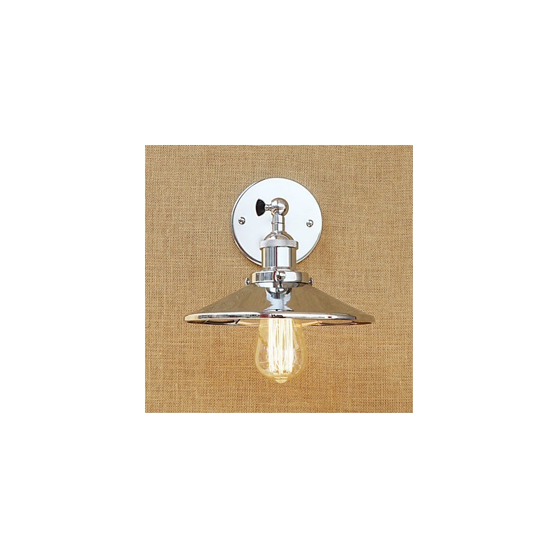 Applique da parete mini rustica country retrò elettrolitica con luce ambientale