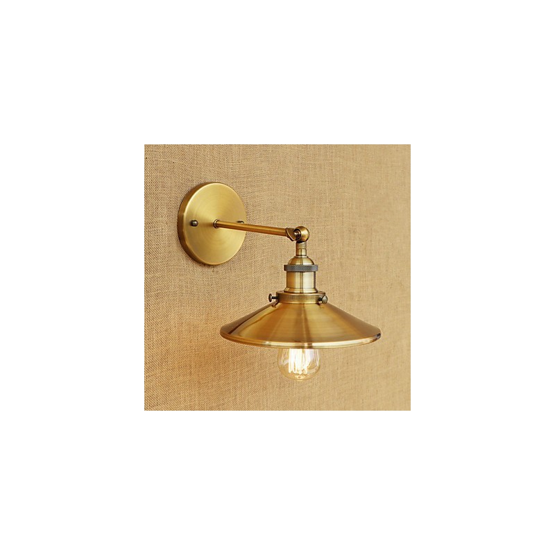 Applique da parete mini rustica country retrò elettrolitica con luce ambientale