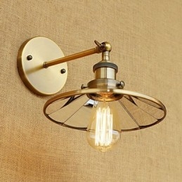 Applique da parete mini rustica country retrò elettrolitica con luce ambientale