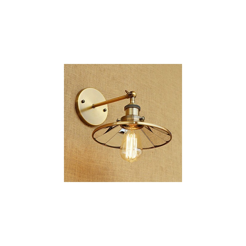 Applique da parete mini rustica country retrò elettrolitica con luce ambientale