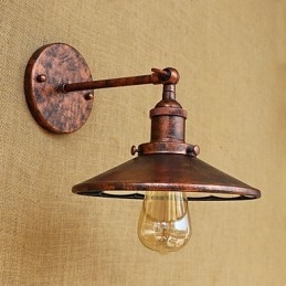 Applique da parete mini rustica country retrò elettrolitica con luce ambientale