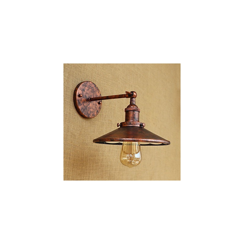 Applique da parete mini rustica country retrò elettrolitica con luce ambientale